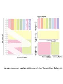 1pc Loose-Leaf Notebook Expansion Sticky Notes Multi-Combination, Multi-Functional Student Use With Adhesive, Internet Celebrity Style Highly Attractive Set, This Memo Pad And Notebook Combination Set Is Convenient To Use. Soft And Elegant Morandi Color, Notebook With Adhesive, Fashionable Design. It Can Be Used As A Student Message Board Or An Office Memo Pad. Suitable For School, Office, Primary And Secondary Students (Unisex) - Multicolor - View 3