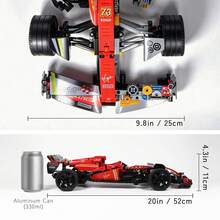 1100+PCS Large Mechanical Assembly Set | Mechanical Transmission Structure, Precision Gear Linkage, Educational Mechanical Assembly, ABS Plastic Material, Hardcore Industrial Racing Mechanical Style, Low-Profile Streamlined Single-Seat Sports Car Design, Exposed Gears, Suspension Shock Absorbers, Mechanical Engine, Desktop Static Collection Display Ornament, Father's Day, Christmas Gift, Boys' Desk Decor, Racing Fan Collectible, Gaming Room Decoration Scene Universal - Luxury Racing Car Model - View 7