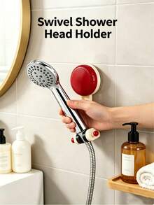 Suction Cup Drill-Free Detachable Shower Head Holder, Multi-Function Movable Rotating Shower Head Mount, Universal Bathroom Rack - Mobile Rotating Shower Head - View 13