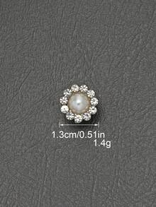 8件/包 向日葵造型水鑽珍珠古典優雅高端金屬鈕扣，適用於洋裝、開襟衫、襯衫、外套、毛衣、女裝上衣裝飾鈕扣，DIY衣物、髮飾、禮品盒、包包、手工縫製配件 - 多色 - 查看 19