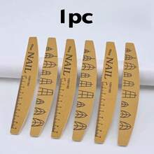 5-1pc Nail File Nail Polisher 100/180 Grit Washable, Wear-Resistant, Double-Sided With Scale And Nail Shape Template, Nail File Sandpaper Board Manicure Tool And Nail Polishing File Suitable For Manicure Beginners And Nail Salons - Multicolor - View 12