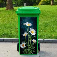Cute Puppy, Squirrel, Bird Printed Trash Can Sticker, Waterproof PVC Outdoor Trash Can Poster, Tear Off Film Sticker, Available In Four Sizes - 1PC - View 6