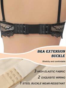 1/3pcs Flexible Bra Extender Hooks Breathable Bra Extender Strap For Girls And Women Seamless Bra Extension Buckle For Travel Back To School Home Summer Exerise Workout Indoor Outdoor Birthday Gift Party Favor Essential Accessory - Multicolor - View 8