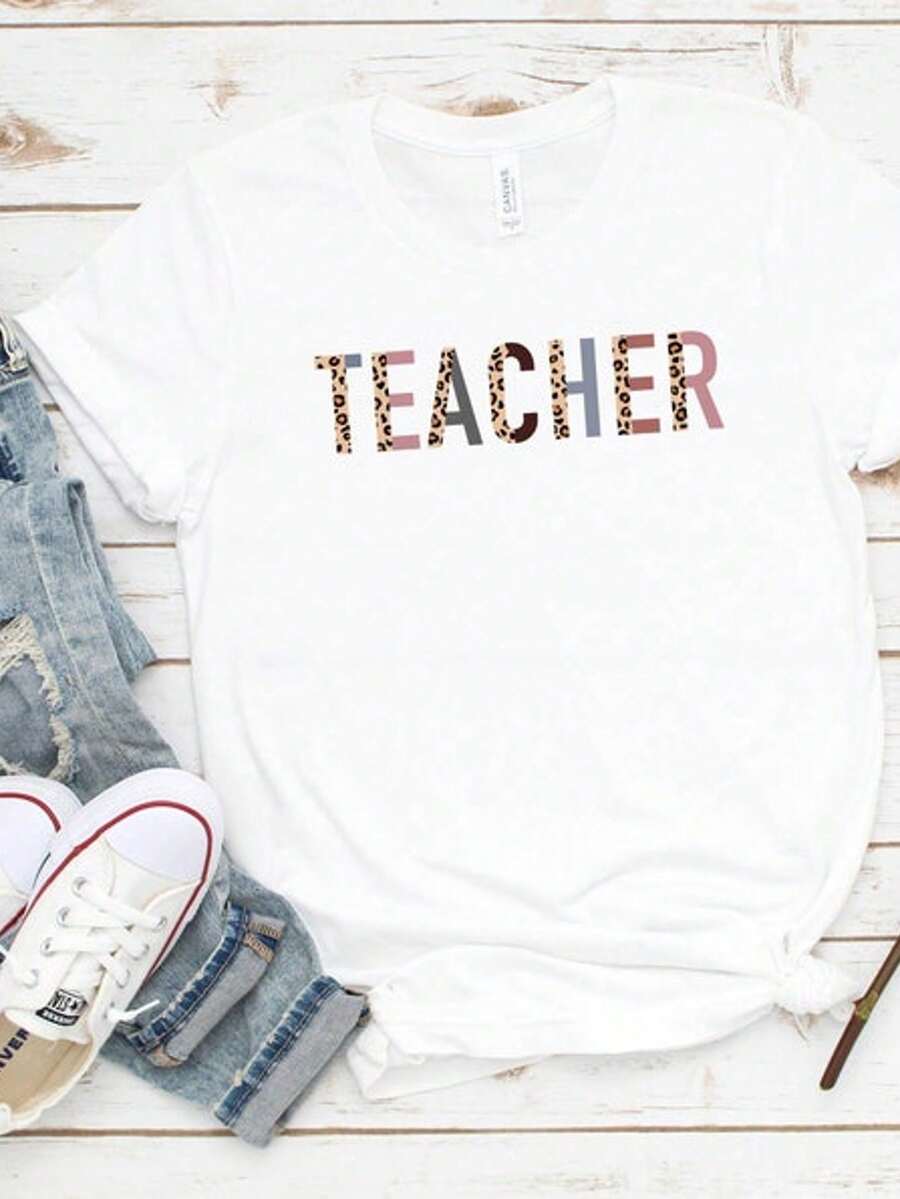 Lil Bit Country Lil Bit Rock N Roll Pattern T Shirt,Retro Style,Rustic Style,Western Wind,Cowboy Style - 白色 6 - 查看 1
