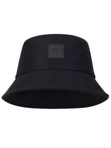 Men Letter Patch Decor Bucket Hat For Daily Life And Outdoor CasualMen's Sun Hat Summer Hat, Suitable For Summer Outdoor Activities Such As Hiking And Fishing - Black - View 6