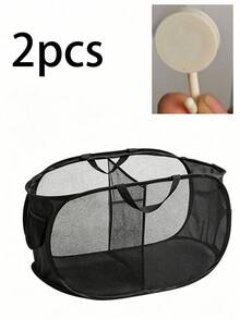 1/2pcs Classic Horizontal Laundry Basket, Hygienic Partition Design, Multi-Functional Basket, Suitable For Storing Clothes And Miscellaneous Items, Applicable For Home, Living Room, Dormitory Or Laundry Room - Multicolor - View 10