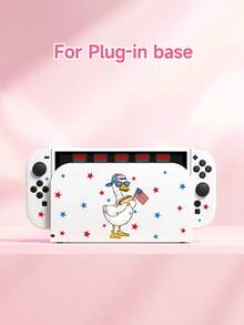 New Switch2 (2025) 遊戲主機配件，1件卡通旗幟風格鴨子印花保護殼，適用於 Switch2、Switch NS/Switch OLED/Lite，Switch 遊戲主機配件，收納袋，Switch 保護殼，送給 Switch 玩家的浪漫禮物 - 彩色 - 查看 15