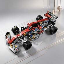 1100+PCS Large Mechanical Assembly Set | Mechanical Transmission Structure, Precision Gear Linkage, Educational Mechanical Assembly, ABS Plastic Material, Hardcore Industrial Racing Mechanical Style, Low-Profile Streamlined Single-Seat Sports Car Design, Exposed Gears, Suspension Shock Absorbers, Mechanical Engine, Desktop Static Collection Display Ornament, Father's Day, Christmas Gift, Boys' Desk Decor, Racing Fan Collectible, Gaming Room Decoration Scene Universal - Luxury Racing Car Model - View 4