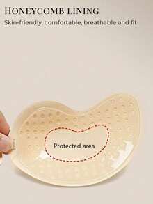 1/2Pcs Wire-Free Silicone Backless Self Adhesive Push Up Sticky Bra, Strong Support Reusable Invisible Bust Lifter For Wedding Gowns, Pool Parties, Summer Beach Dresses & Low Cut Outfits - Multicolor - View 11