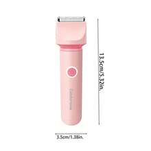 Conduroma 2 In 1 Painless Women Body Hair Trimmer, Wet & Dry Electric Shaver For Bikini Line, Legs, Underarm & Facial Hair, 900mAh Long Runtime Battery, Comes With Adjustable Guide Comb, Silicone Charging Plug And Cleaning Brush. - Upgraded Version - View 2