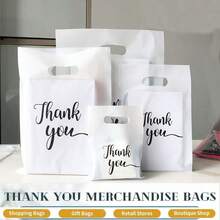 Bolsas de embalaje de regalo de agradecimiento, bolsas de regalo de dulces para bodas, bolsas de regalo para fiestas de cumpleaños, bolsas de compras de ropa de mano, bolsas de compras minoristas, bolsas reutilizables, bolsas de embalaje de joyas & cosméticos, adecuadas para bodas, cumpleaños, fiestas, embalaje de ropa, boutiques, minoristas, bolsas de regalo, pequeñas empresas, bolsas de compras, días festivos, bolsas de embalaje de regalos de Navidad - Blanco - Ver 2