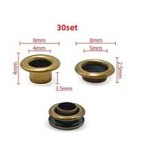 10/30/50 Set Metal Eyelet With Washer Grommet Ring Air Hole Rivet For Leather Bag Shoes Belt Cap Clothes - A - View 43