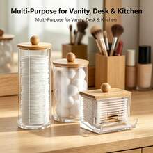 3pcs (bamboo Lid Tall Jar)
