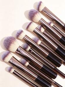 12Pcs Professional Makeup Brush Set, Soft Fluffy Synthetic Brushes For Powder Blush Concealer Eyeshadow Full Face Make Up Tools - Multicolor - View 6