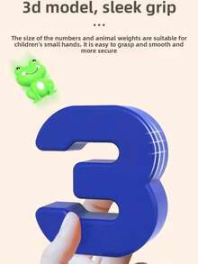 Frog Balance Scale Math Educational Toy, Toddler Number Recognition Addition & Subtraction Arithmetic Learning Tool, 3-Level Difficulty Challenge Cards, Hand-Eye Coordination & Balance Perception Training, Children's Desktop Game - Multicolor - View 10