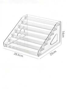 Vowcarol 3/5/7 Tier Transparent Acrylic Paint Storage Rack - Transparent Trapezoid Display Stand Suitable For Handicrafts And Art Supplies Storage. Lipstick. Perfume. Cosmetics. Display Stand. Multi-Functional - Multicolor - View 13