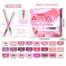 Acrylic Marker Pens, 24 Colors Acrylic Felt, Liquid Acrylic Pen Direct Acrylic Paint Marker For Adults, Acrylic Marker For Coloring, Stone, Calligraphy, Wood, Canvas, Glass, Ceramic - Multicolor - View 20