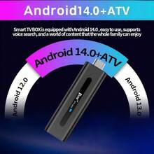 Q96 OHP Android 14, Prosesor Allwinner H313 Quad-Core, HDR 10, 4K, Remote Kontrol Suara, 4G 5G, WiFi Dual-Band, Pemutar Media HD - Hitam - View 3