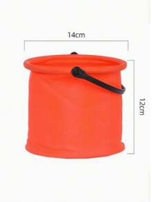 1pc Foldable Small Water Bucket, Soft Rubber Collapsible Portable Bucket, Flexible And Wear-Resistant With Handle, Compressible Storage Space-Saving, Fresh Color, Suitable For Home Cleaning, Camping, Fishing, Outdoor Travel Practical Accessory - Folding Bucket - View 11