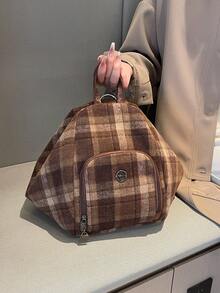 Nueva mochila de cuna de moda de gran capacidad de unicolor, bolsa de almacenamiento multifuncional para viajes, bolsa de mamá, bolsa de hombro, - Multicolor - Ver 6