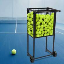 Professional Tennis Ball Cart Rolling Cart For Pickleball Baseballs Organizer - Black - View 5