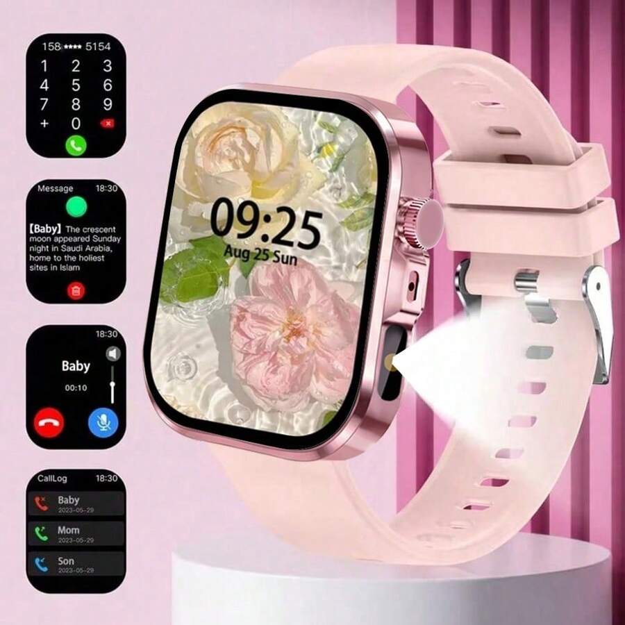 Reloj deportivo inteligente, adecuado para pantalla de alta definición, equipado con pantalla de color curva de alta definición LED, reproductor de música con pantalla táctil completa multilingüe, función de teléfono, notificación de mensajes - Multicolor - Ver 1