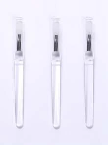 美甲透明鏡面粉極光粉附蓋塗抹器,亮片眼影便攜多功能刷,美甲用品,暈染刷 - 無色 - 查看 11