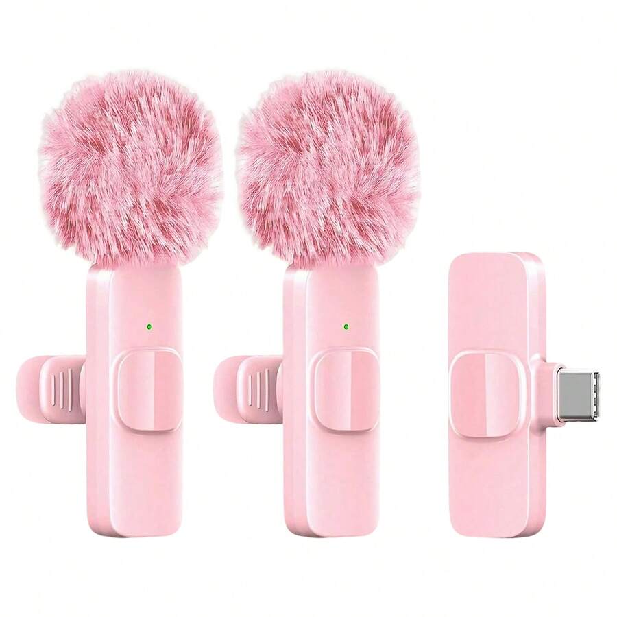 Wireless Clip-On Microphone, Mini Portable Clip Microphone With Automatic Noise Cancellation And 40mAh Rechargeable Battery, Plug And Play, Suitable For Live Streaming, Video Recording, Interview, Vlog - View 1