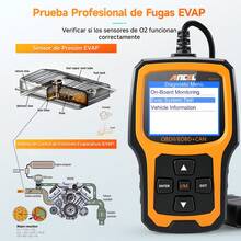 ANCEL AD410 Escáner OBD2 Automotriz, Lector de Códigos Check Engine, Borra Códigos de Error, Herramienta de Diagnóstico Multilingüe, Regalo Práctico para Conductores y Nuevo Propietario - AD410 - Ver 7