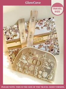 Christian Dior Materiel CD 刺繡收納包，蝴蝶與花卉設計化妝包 - 黃色 - 查看 1