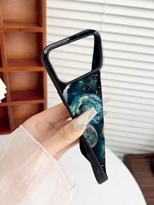 1pc Van Gogh Starry Night Collage Universe Planet Pattern Phone Case, Personalized Street Photography Style And Shockproof Design, With Minimalist Large Hole Design. This 1.6mm Thick Large Hole Phone Case Provides Better Protection For Your Phone, With Shockproof And Impact-Resistant Performance. It Is Compatible With Apple 11/11 Pro/11 Pro Max, 12/12 Pro/12 Pro Max, 13/13 Pro/13 Pro Max, 14/14 Pro/14 Plus/14 Pro Max, 15/15 Pro/15 Plus/15 Pro Max, 16/16 Plus/16 Pro Max, 17/17 Pro/17 Air/17 Pro Max, 7/8/7 Plus/8 Plus, X/XS/XR/XS Max - Black - View 4