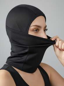 1/2/3/4/5pcs Pure Black Breathable Mesh Balaclava, Windproof Dustproof Full Face Helmet Liner Mask, Motorcycle Riding Neck Warmer Headwear, Suitable For Cycling And Outdoor Use - Multicolor - View 10