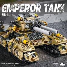 310片軍用坦克積木 8合1雪豹突擊坦克模型，554片驅逐艦/584片城市警察/584片戰鬥指揮車組裝玩具，生日禮物創意積木裝甲車，適合成人壓力釋放玩具收藏展示 14+ 教育禮物 - 彩色 - 查看 6