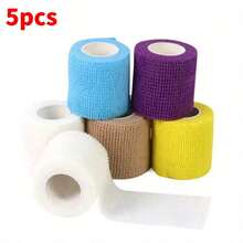 Individually Packaged Self-Adhesive Sports Bandage, 5 Random Colors, Suitable For Fitness Use, Durable And Strong Adhesion, Breathable, Provides Sports Injury Protection, Effectively Addresses Knee/Wrist/Ankle Sprains And Swelling - Essential First Aid Item, Great Christmas Gift Choice - Multicolor - View 7