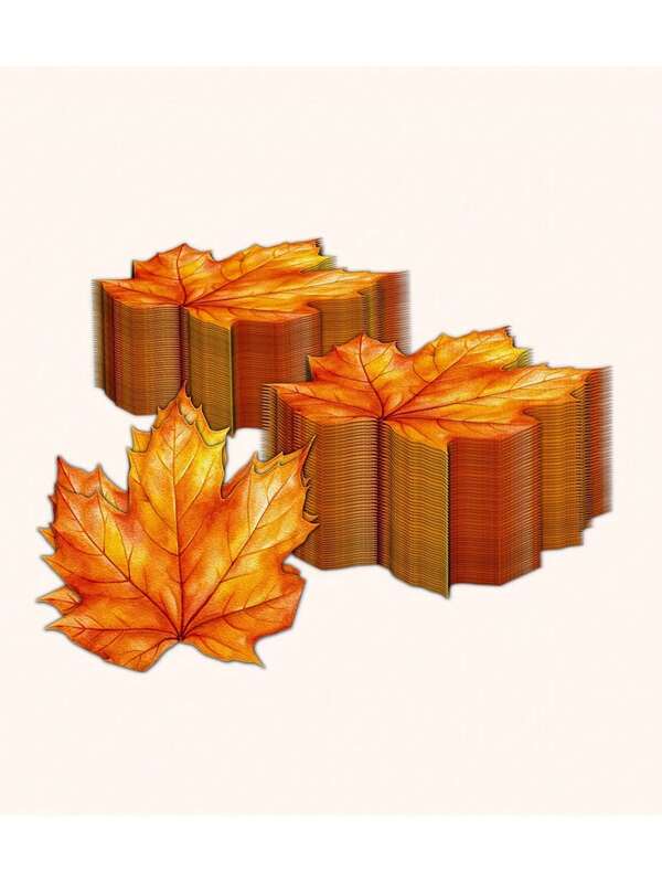 20pcs Maple Leaf Theme Decorative Napkins, Thanksgiving Maple Leaf Shaped Decorative Napkins, Paper Napkins, Suitable For Birthday Parties, Bachelor Parties, Anniversary Celebrations, Classic Party Decorations, Thanksgiving, Weddings, Autumn Parties Disposable Autumn Table Decorations, Featuring Maple Leaf Pattern, Double Layer Napkins, Used For Guest Tables, Kitchen, Restaurant, Holiday Decorations