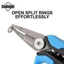 SeaKnight Fishing Scissors With Retractable Lanyard, 4-In-1 Braided Line Cutter, Split Ring Opener, Fishing Gear Accessory - Blue - View 6