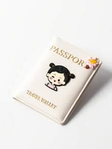 1pc Matte Finish Pu Material Travel Passport Cover With World Map & Letter Print And Fixed Design Passport Holder Passport Case Passport Wallet - Multicolor - View 17