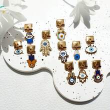 1/5/10 buc. brățară italiană din seria Evil Eye, design modular pentru confecționarea de bijuterii DIY, brățară, brățară de tobărie și alte accesorii rafinate cu pandant, cadou pentru prieteni, potrivit pentru bărbați și femei, cadou pentru soră, cadou pentru femei, perfect pentru purtare zilnică și stilizare - Multicolor - Vizualizare 3