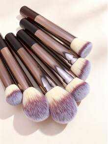 12Pcs Professional Makeup Brush Set, Soft Fluffy Synthetic Brushes For Powder Blush Concealer Eyeshadow Full Face Make Up Tools - Multicolor - View 8