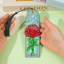 Exquisitely Painted Floral Acrylic Bookmarks, Vintage Arched Window Designs Themed With Daisies, Lilies And Roses For Clipping Reading Pages, Artistic Reading Gifts Ideal For Female Book Lovers And Teachers - One Size Fits All - View 12