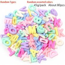 45g/Set Acrylic Letter Beads With Oval/Square Hole Design, DIY Handmade Beaded Bracelets, Anklets, Necklaces And Earrings Jewelry Materials, Crafts Phone Chains, Keychains, Clothing Bag Charms, Dreamcatchers, Tassel Pendant Accessories - Multicolor - View 15