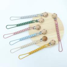 4件通用矽膠奶瓶掛繩，附安全夾，耐撕裂防摔鏈條，適用日常嬰兒餵哺與戶外旅行 - 彩色 - 查看 6