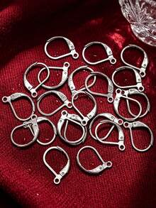 20pcs/set Stainless Steel DIY Earrings Accessory - Silver - View 1