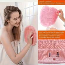 1PC Multi-Function Large Size Silicone Suction Cup Wall-Mounted Bathroom Massage Pad, Foot And Back Massager, Bathroom Anti-Slip Mat, Exfoliating And Descaling Tool, Home Cleaning Massage Brush - Multicolor - View 8