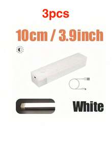 1pc LED Night Light, 10/20/30/50cm Rechargeable Magnetic Sensor Wardrobe Light, Easy Installation Portable, Suitable For Wardrobe, Bedroom, Camping, Stairs Lighting, Warm White & White Light Options, Camping Accessory - Multicolor - View 28
