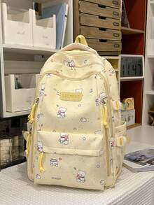 New Cartoon Back To School Season Versatile Couple Multi-Functional Large Capacity Comfortable Minimalist Elegant Backpack Suitable For Various Occasions (No Accessories Included) - Multicolor - View 10