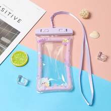 Cute Cartoon Waterproof Phone Pouch With Air Cushion Protection, Floating Touchscreen Waterproof Case For Outdoor Rafting And Swimming - Multicolor - View 8
