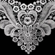 2/1pc Polyester Lace Embroidered Hollow Floral Fake Collar Applique Lace Accessory For Dresses And Crafts - D - View 4