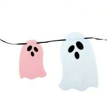 8pcs Felt Ghost Banner, Halloween Felt Decorations, Felt Hanging Ornaments Non-Woven Letter Banner, Suitable For Christmas Parties And All Holidays - Multiple Styles - View 2