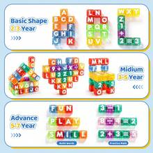 Kids Magnetic Letters & Numbers - Transparent Magnetic Cubes With Letters and Corners - View 4